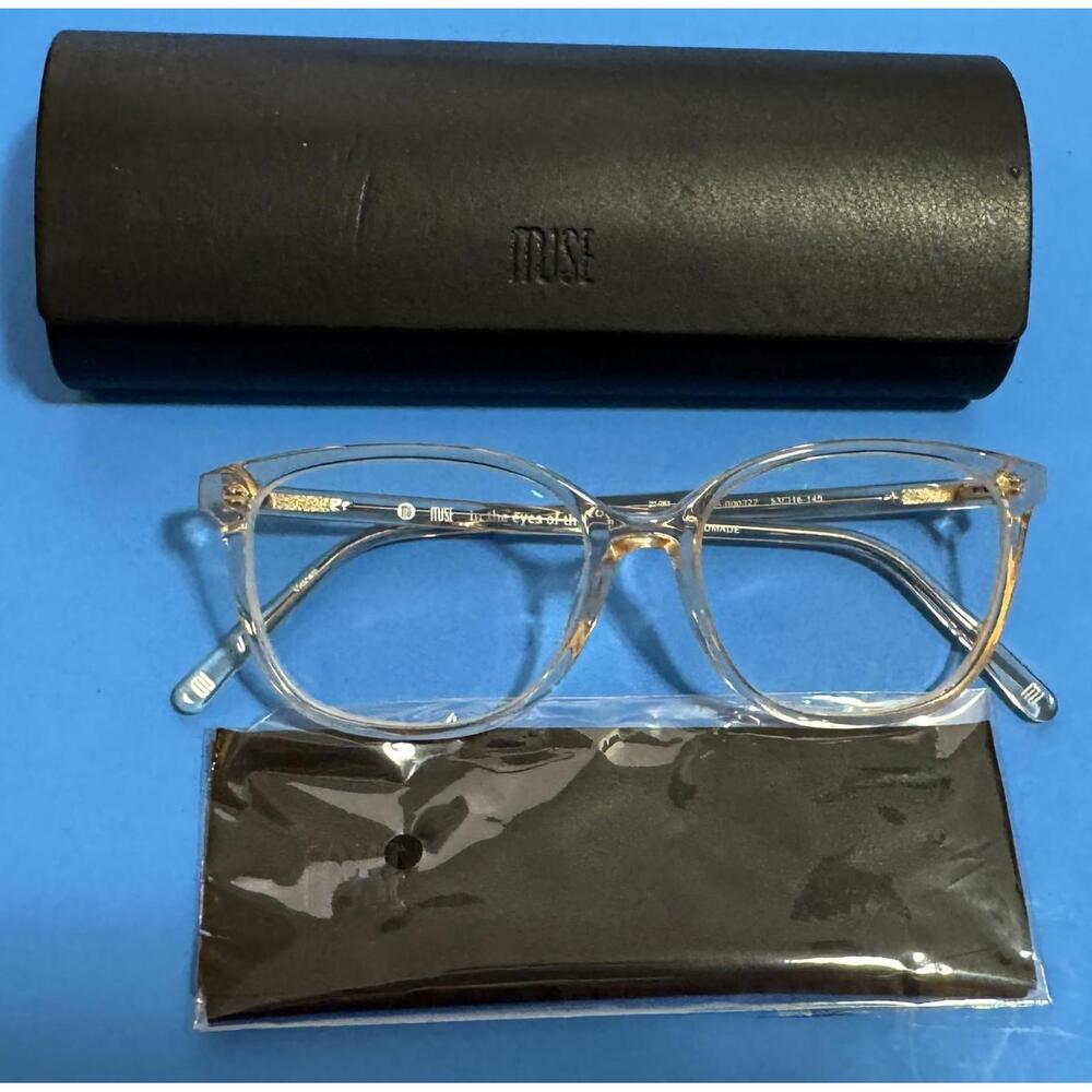 MUSE Elite 35-000222 Clear / Gold Eyeglass Frames 53-16-145